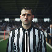 Scheidsrechter Zwart & Wit Verticale Strepen Strop Stropdas