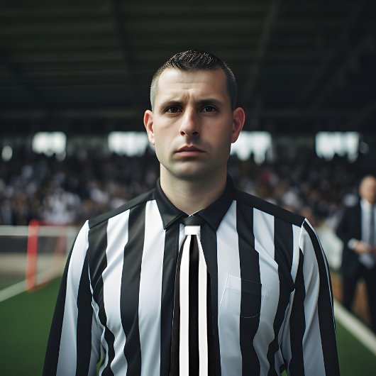 Scheidsrechter Zwart & Wit Verticale Strepen Strop Stropdas