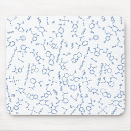 Scheikendiagram met blauw muismat