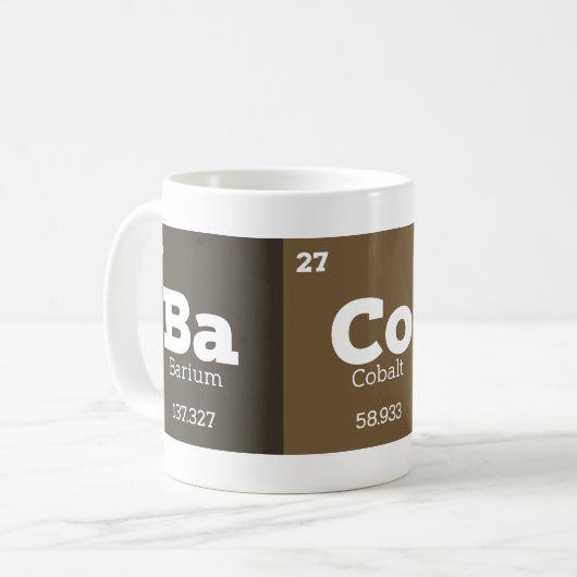 Scheikenwisser Birthday Gag Periodic Table Koffiemok (Voorkant links)