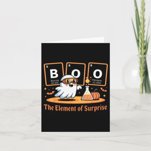 Scheikunde Boo Het element van Surprise Schattige Kaart (Voorkant)