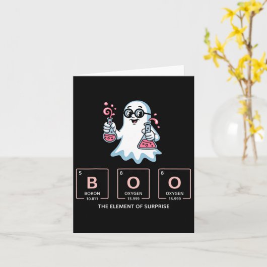 Scheikunde Boo Het element van Surprise Schattige  Kaart (Gele Bloem)