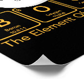 Scheikunde Boo Het element van Surprise Schattige Poster (Hoek)