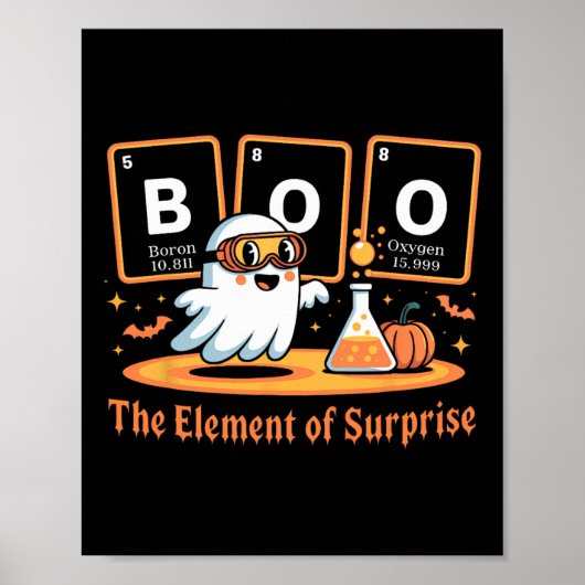 Scheikunde Boo Het element van Surprise Schattige Poster (Voorkant)