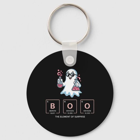 Scheikunde Boo Het element van Surprise Schattige Sleutelhanger (Voorkant)