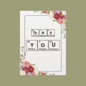 Scheikunde dank u bedankkaart