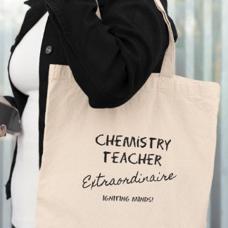 Scheikunde Docent Extraordinaire Cool Cadeau Tote Bag