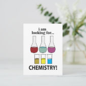 Scheikunde Grappig Ik ben op zoek naar chemie Briefkaart (Staand voorkant)