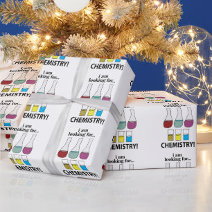 Scheikunde Grappig Ik ben op zoek naar chemie Cadeaupapier