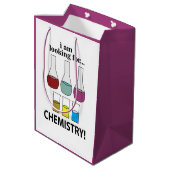 Scheikunde Grappig Ik ben op zoek naar chemie Medium Cadeauzakje (Achterkant Gekanteld)