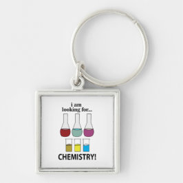 Scheikunde Grappig Ik ben op zoek naar chemie Sleutelhanger