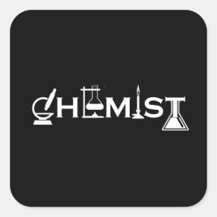 Scheikunde grappige scheikundige geschenken vierkante sticker