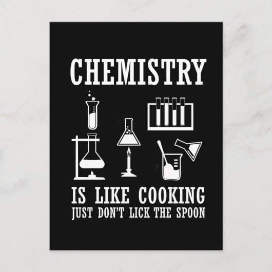 Scheikunde is als het koken grappige scheikundige  briefkaart (Voorkant)