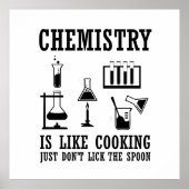 Scheikunde is als het koken grappige scheikundige poster (Voorkant)