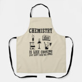 Scheikunde is als het koken grappige scheikundige  schort (Voorkant)