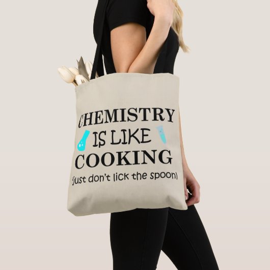 Scheikunde is als het koken grappige scheikundige tote bag (Dichtbij)