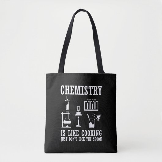 Scheikunde is als het koken grappige scheikundige  tote bag (Voorkant)