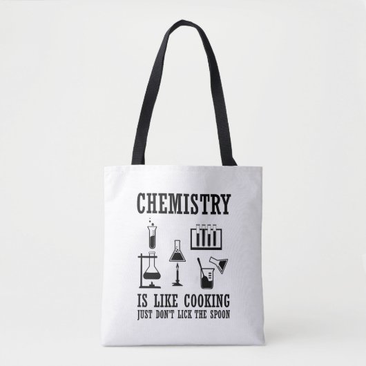 Scheikunde is als het koken grappige scheikundige  tote bag (Voorkant)