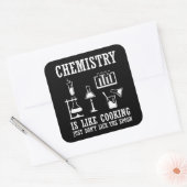 Scheikunde is als het koken grappige scheikundige  vierkante sticker (Envelop)