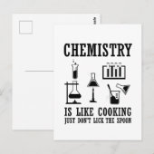 scheikunde is als koken leuke scheikundige quote briefkaart (Voorkant / Achterkant)