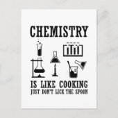 scheikunde is als koken leuke scheikundige quote briefkaart (Voorkant)