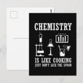scheikunde is als koken leuke scheikundige spreuk briefkaart (Voorkant / Achterkant)