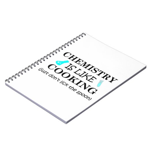 scheikunde is als koken notitieboek (Linkerzijde)
