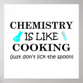 scheikunde is als koken poster (Voorkant)