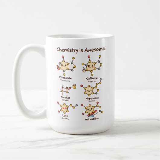 Scheikunde is Geweldig | Leuke Scheikunde Dag Koffiemok (Links)