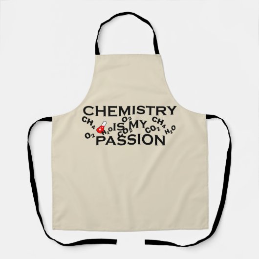 Scheikunde is mijn passie grappige scheikundige ci schort (Voorkant)
