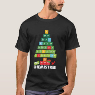 Scheikunde Kerstboom Scheikundige Scheikunde Leer T-shirt