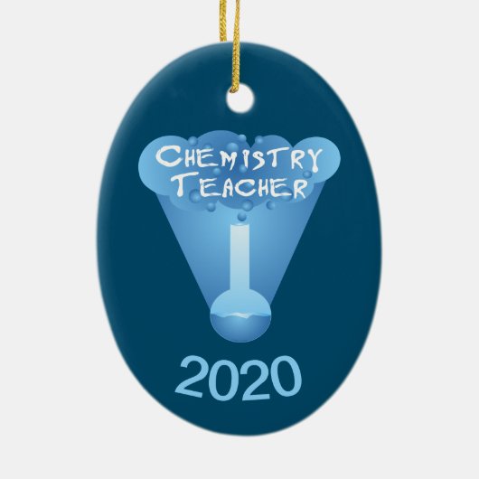 Scheikunde leraar Cloud Keramisch Ornament (Achterkant)