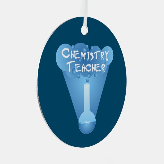 Scheikunde leraar Cloud Metalen Ornament (Voorkant Rechts)