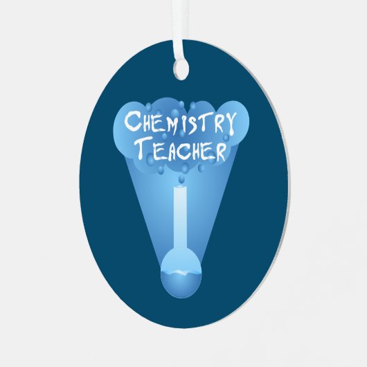 Scheikunde leraar Cloud Metalen Ornament (Voorkant links)