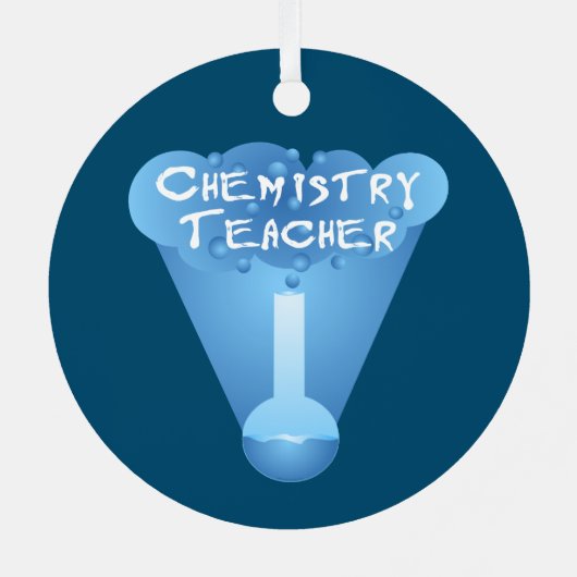 Scheikunde leraar Cloud Metalen Ornament (Achterkant)