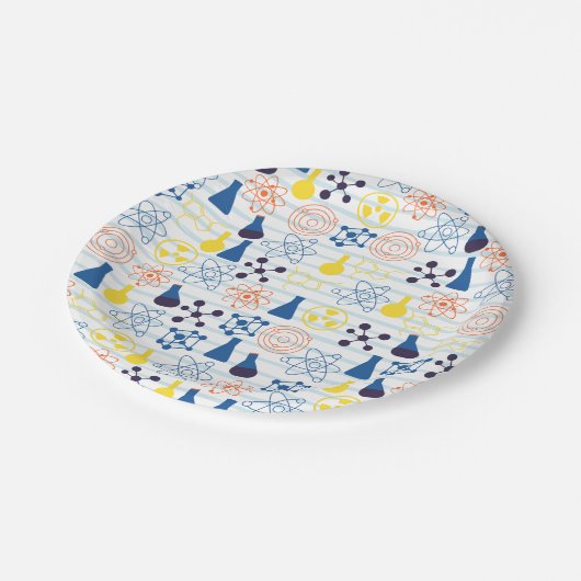 Scheikunde leraar papier borden papieren bordje (Gekanteld)