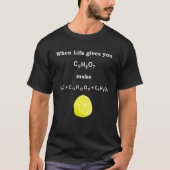 Scheikunde leraar Student Nerd Lemon Formule T-shirt (Voorkant)