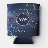 Scheikunde Leraar Wetenschap Geek Monogram Blikjeskoeler (Voorkant)