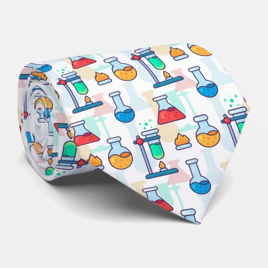Scheikunde Leraar Wetenschap Lab School Stropdas (Opgerold)
