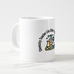 Scheikunde leraar zoals andere leraren, maar koele grote koffiekop