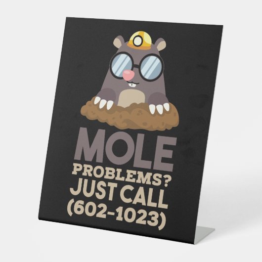 Scheikunde - Molproblemen Reclamebord Met Voetstuk (Voorkant)