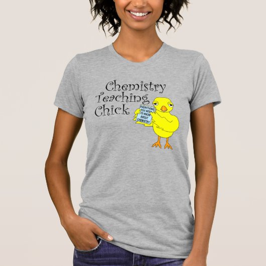 Scheikunde onderwijs chick t-shirt (Voorkant)