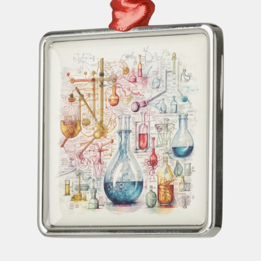 Scheikunde Papier Ornament (Links)