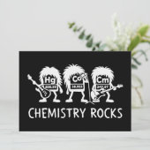 Scheikunde Rocks Science Rockband Kaart (Staand voorkant)