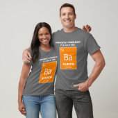 Scheikunde Tutor Barium Woordspeling T-shirt (Unisex)