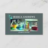 Scheikunde Wetenschap Leraar Tutor Foto Visitekaartje (Voorkant)