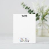 Scheikunde Wetenschap Testbuizen Lab Schoolvak Bedankkaart (Staand voorkant)