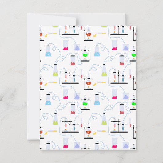 Scheikunde Wetenschap Testbuizen Lab Schoolvak Bedankkaart (Achterkant)