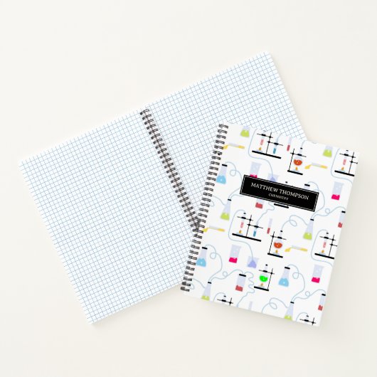 Scheikunde Wetenschap Testbuizen Lab Schoolvak Notitieboek (Binnen)