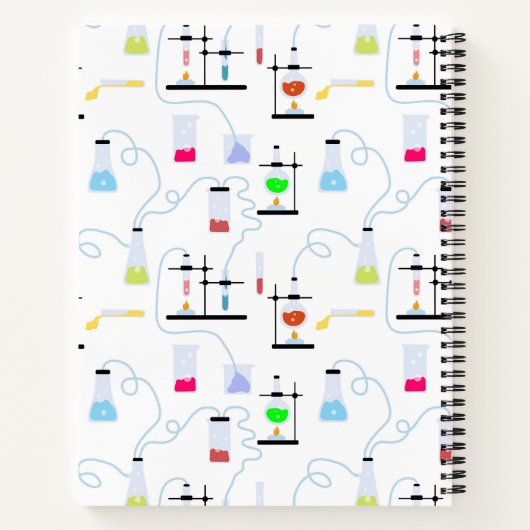 Scheikunde Wetenschap Testbuizen Lab Schoolvak Notitieboek (Achterkant)